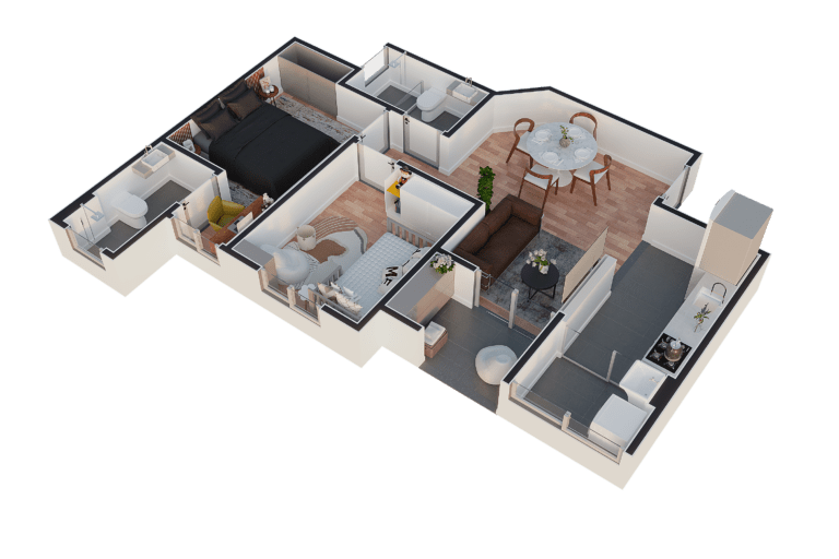 Corte Planta 2 Dorms